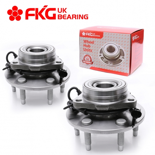FKG 515036 Front Wheel Bearing Hub Assembly for 2003 - 2013 Chevy Express 1500, 6 lugs W/ABS (4WD Only) Set of 2